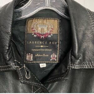 Laurence Roy Black Leather Jacket size M